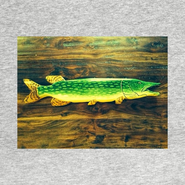 Northern Pike decoy by Matt Starr Fine Art